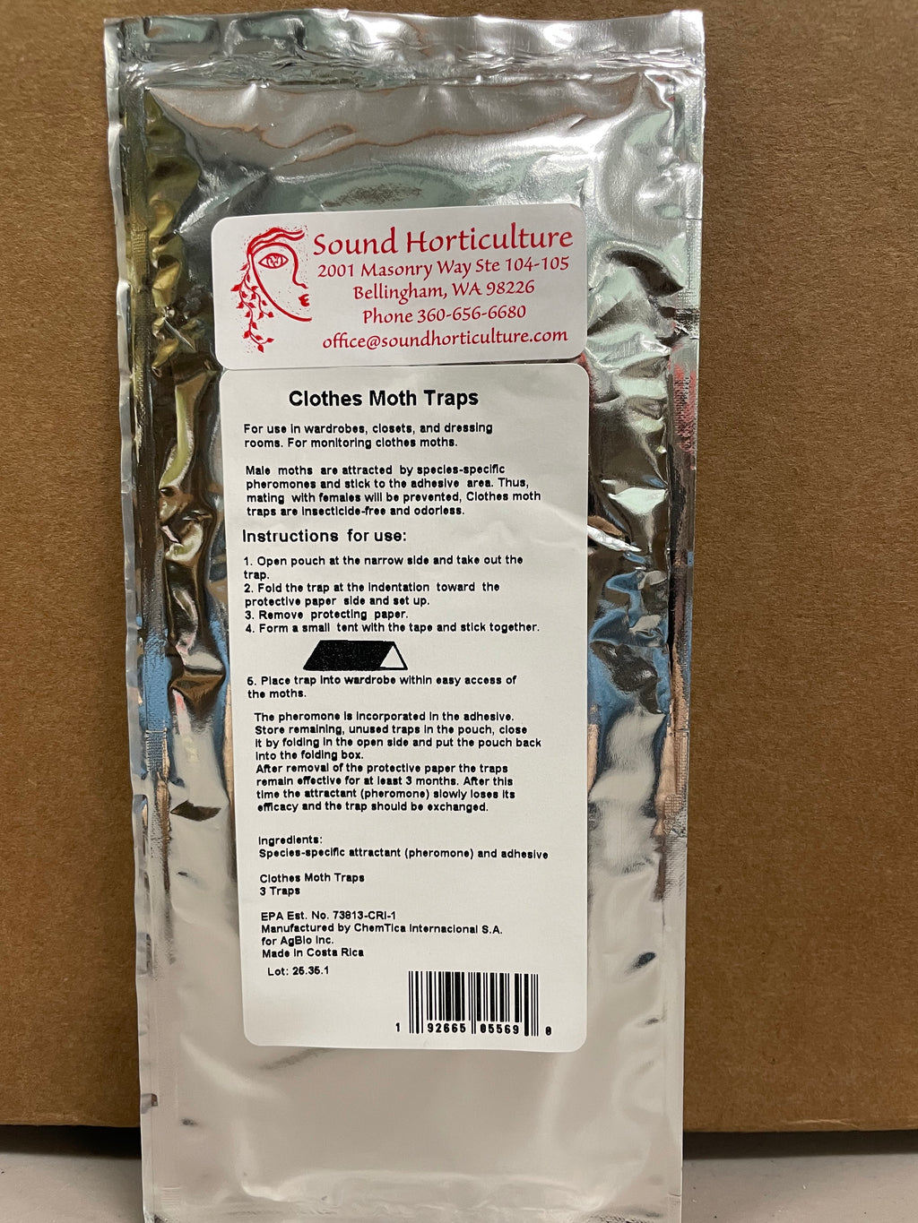 Clothes Moth 3 Trap Pack |  sound-horticulture.myshopify.com