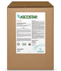 A large brown cardboard box of Ascostar 0-0-17 fertilizer, featuring a white label with green and blue branding 