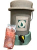 SeaCoast Worm castings bag next to compost tea machine by growing solutions