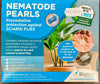 Box of Nematode Pearls for preventing sciarid flies with product details and branding.