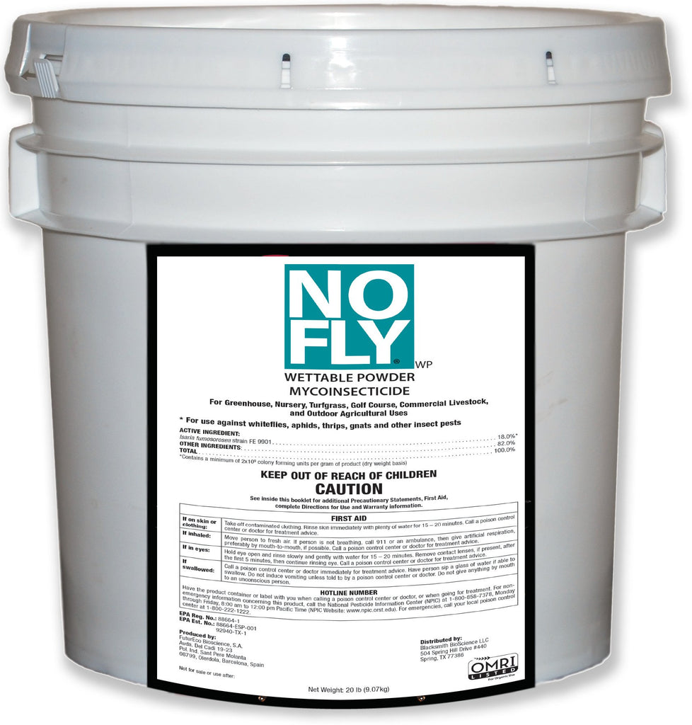 NoFly mycoinsecticide 20lb pail